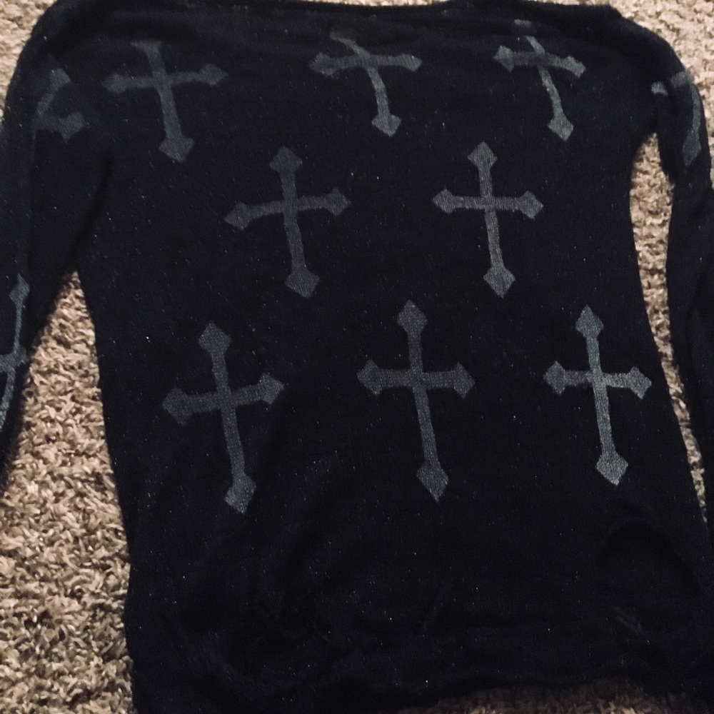 Holy crosses goth net top from Germany punk sexy